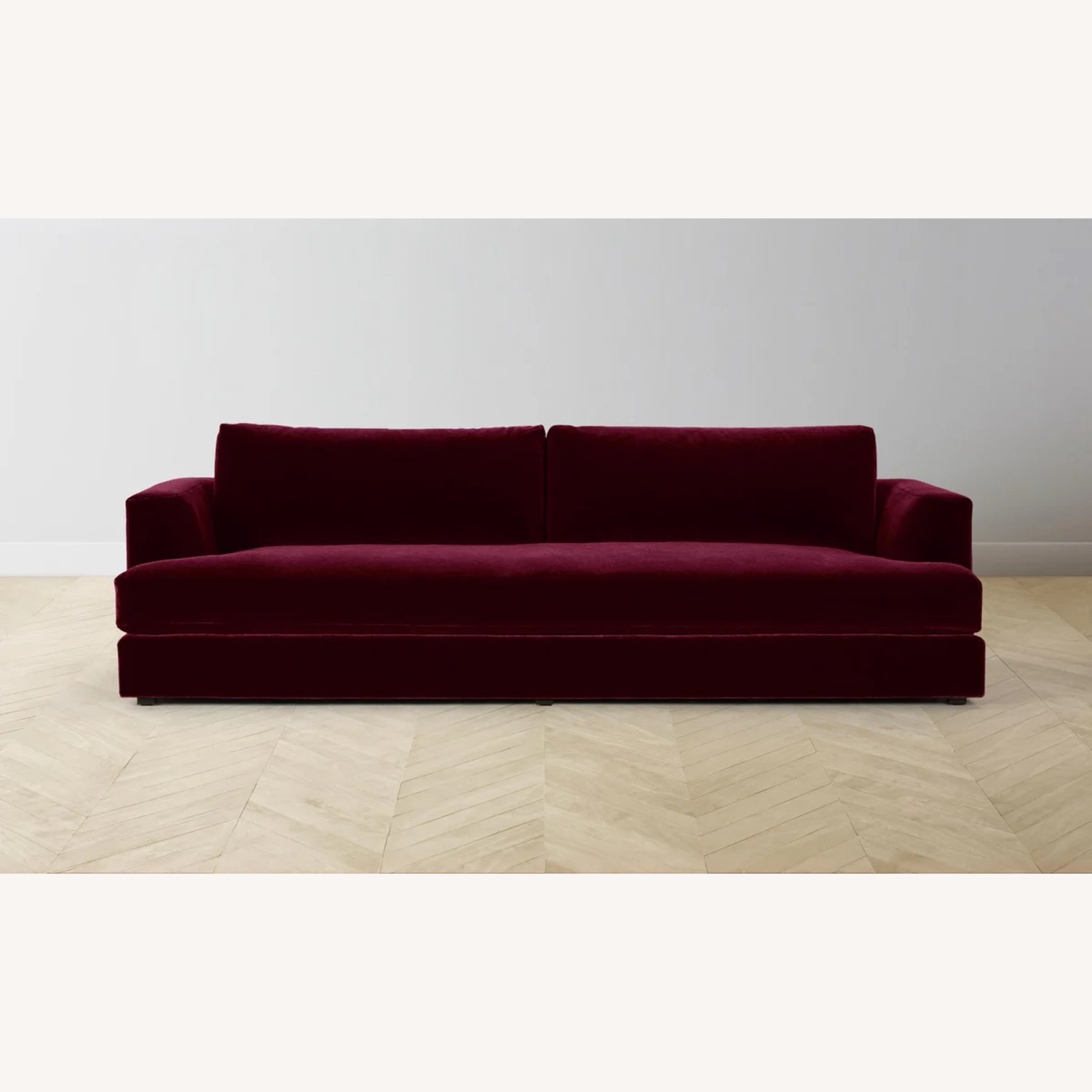 Mohair Crimson Couch 95" - image-1