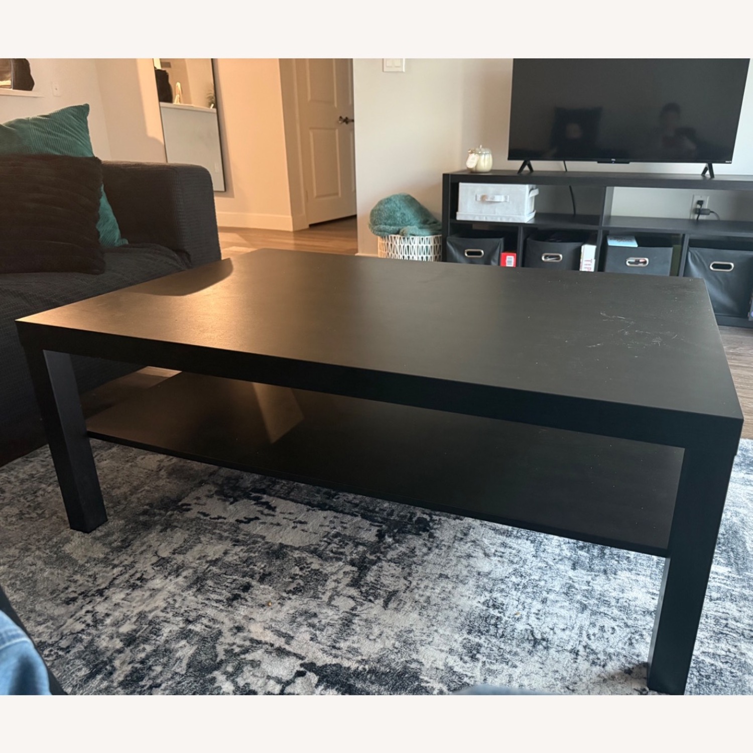 IKEA LACK Black Wood Coffee Table - image-1