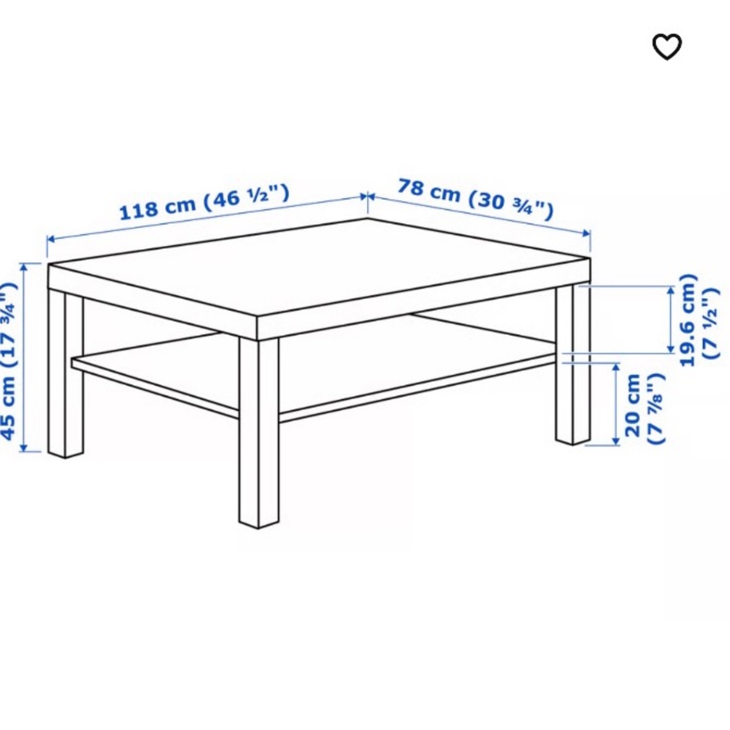 IKEA LACK Black Wood Coffee Table - image-3