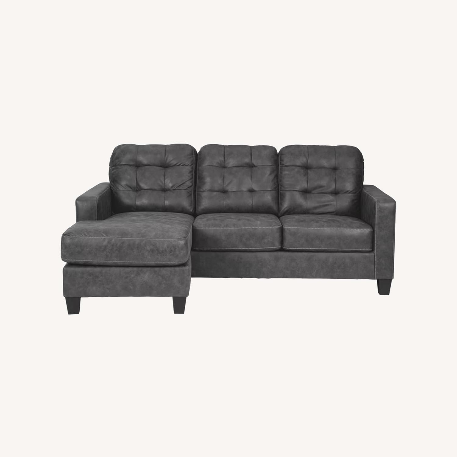 Venaldi Leather Sofa Chaise - image-0