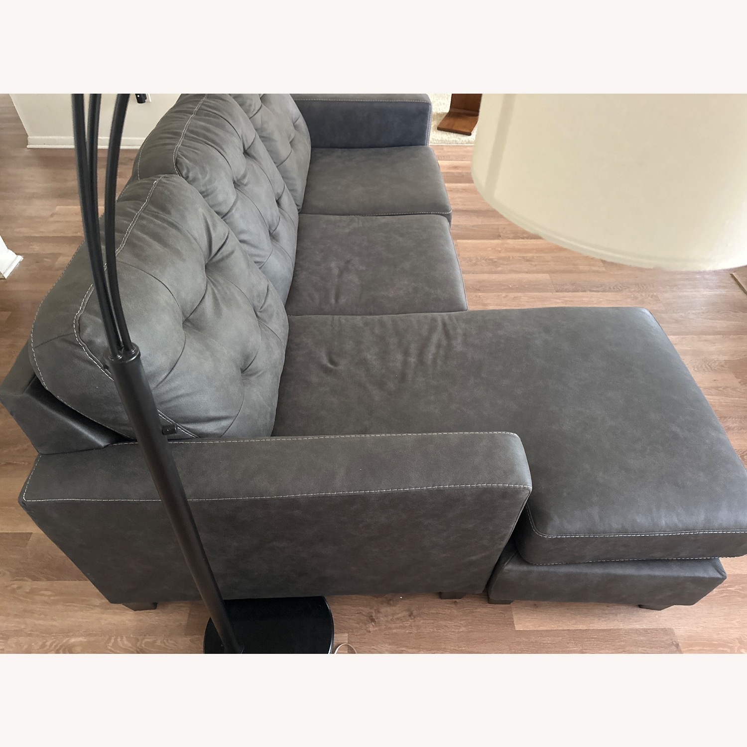 Venaldi Leather Sofa Chaise - image-5