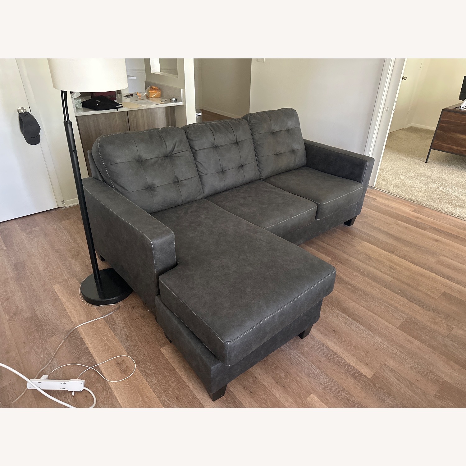 Venaldi Leather Sofa Chaise - image-2