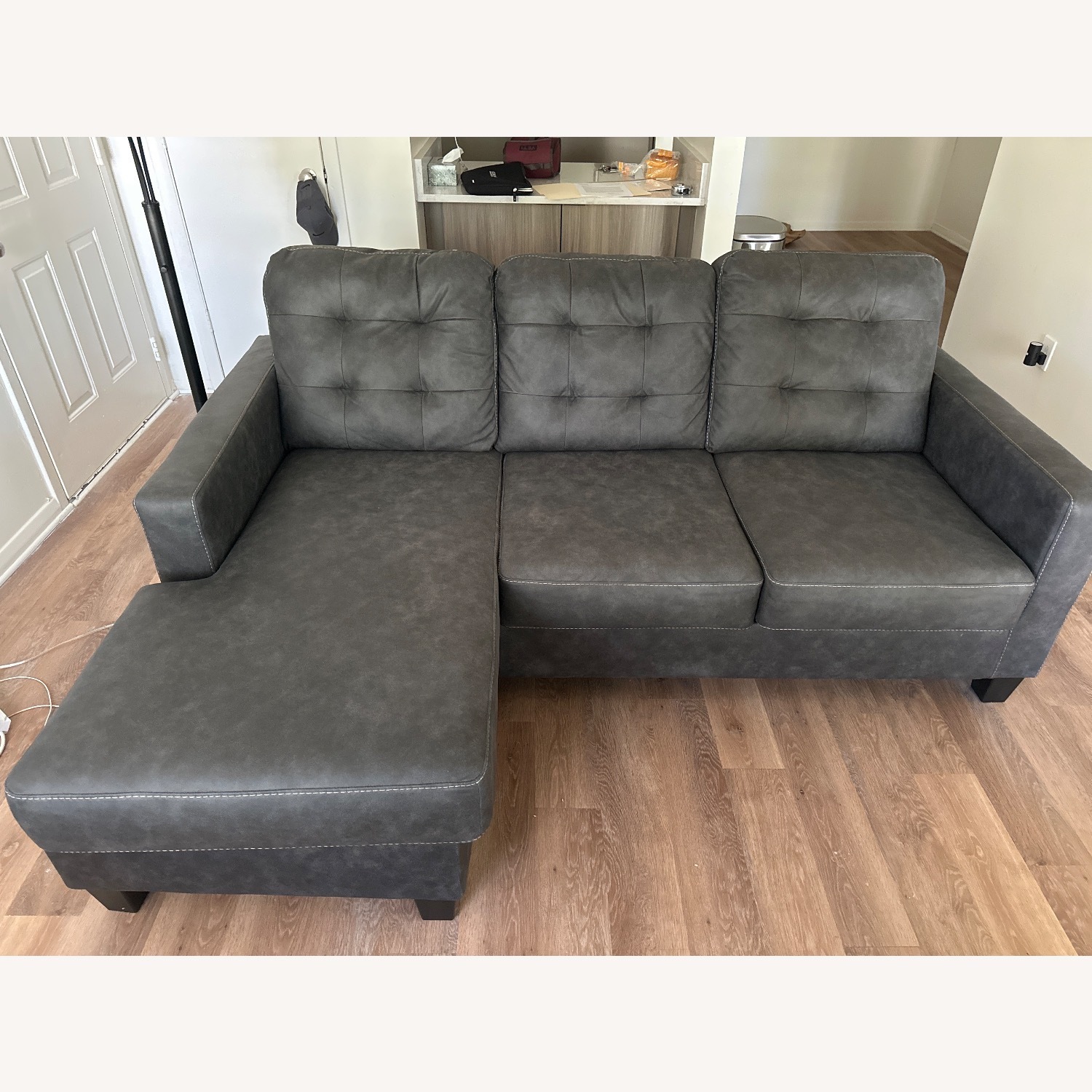 Venaldi Leather Sofa Chaise - image-1