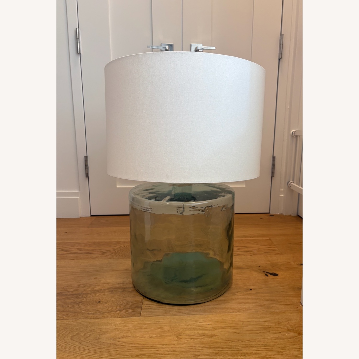 Pottery Barn Mallorca Recycled Glass Table Lamp - image-3