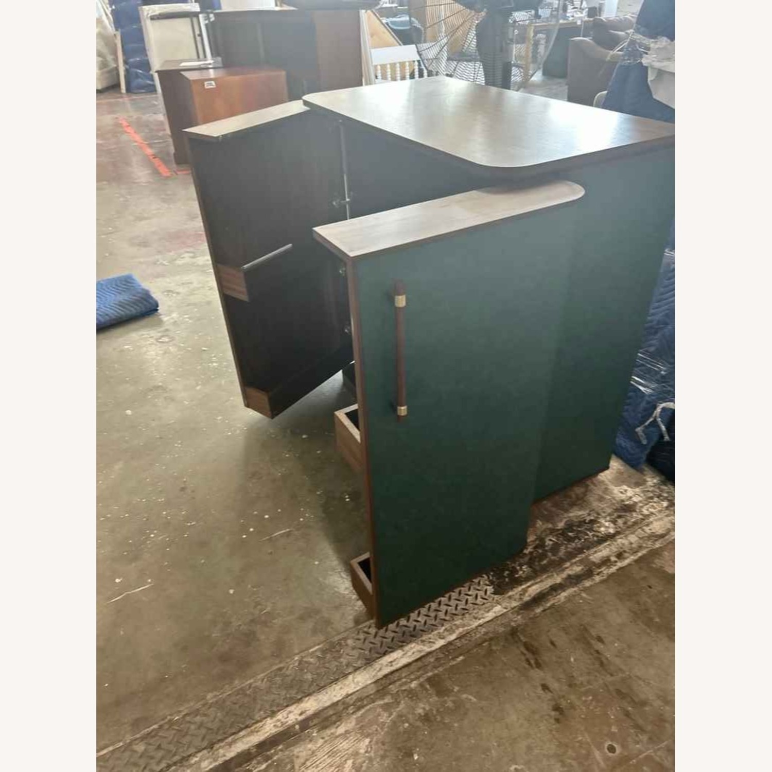 Arhaus Green Wood Bar Cart - image-3