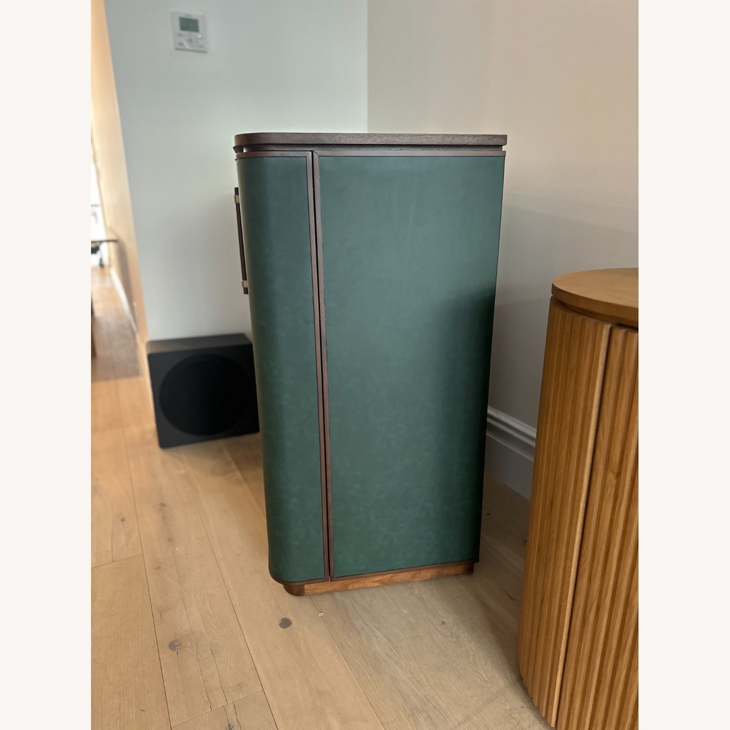 Arhaus Green Wood Bar Cart - image-5