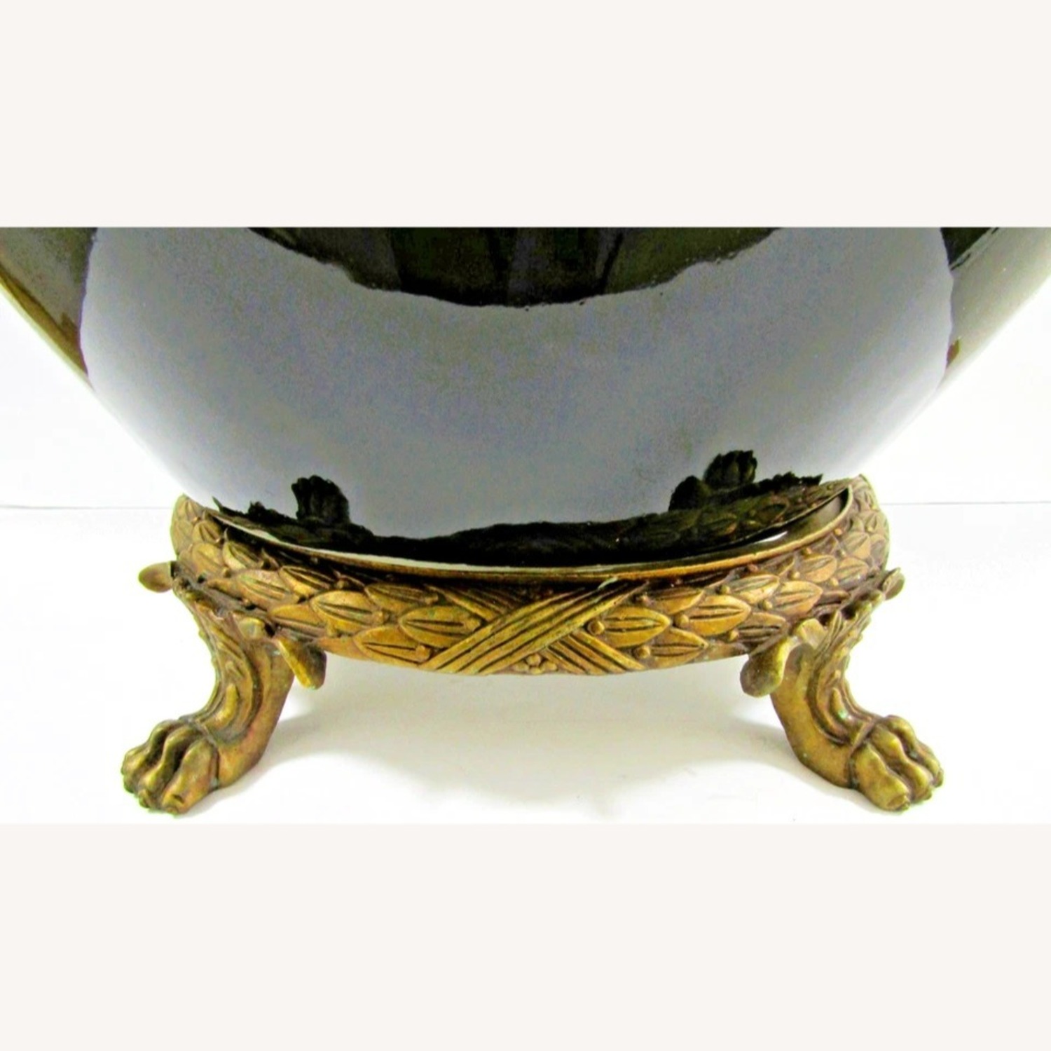 Napoleon III Style Bronze Opaline Planter Bronze - image-8