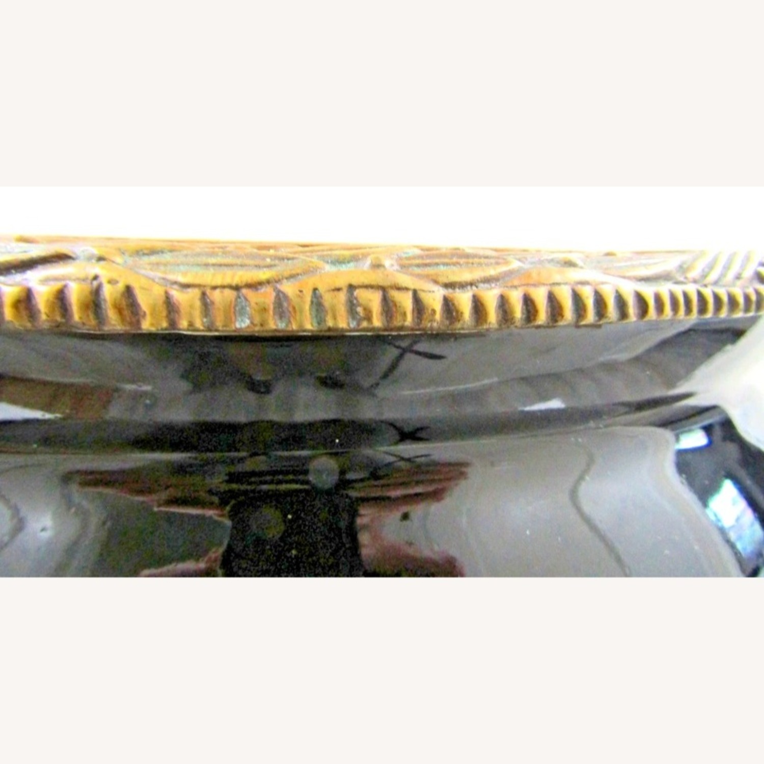 Napoleon III Style Bronze Opaline Planter Bronze - image-6