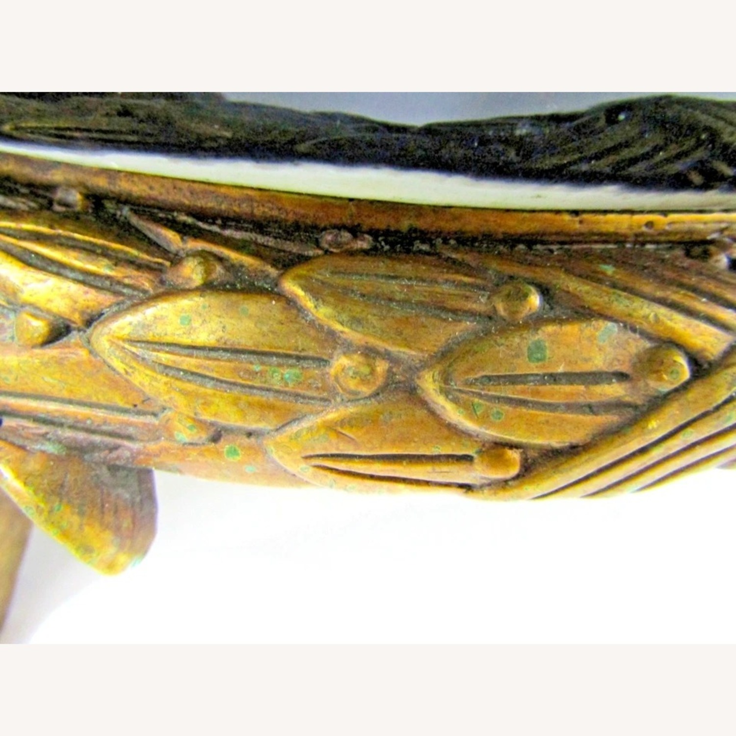 Napoleon III Style Bronze Opaline Planter Bronze - image-10