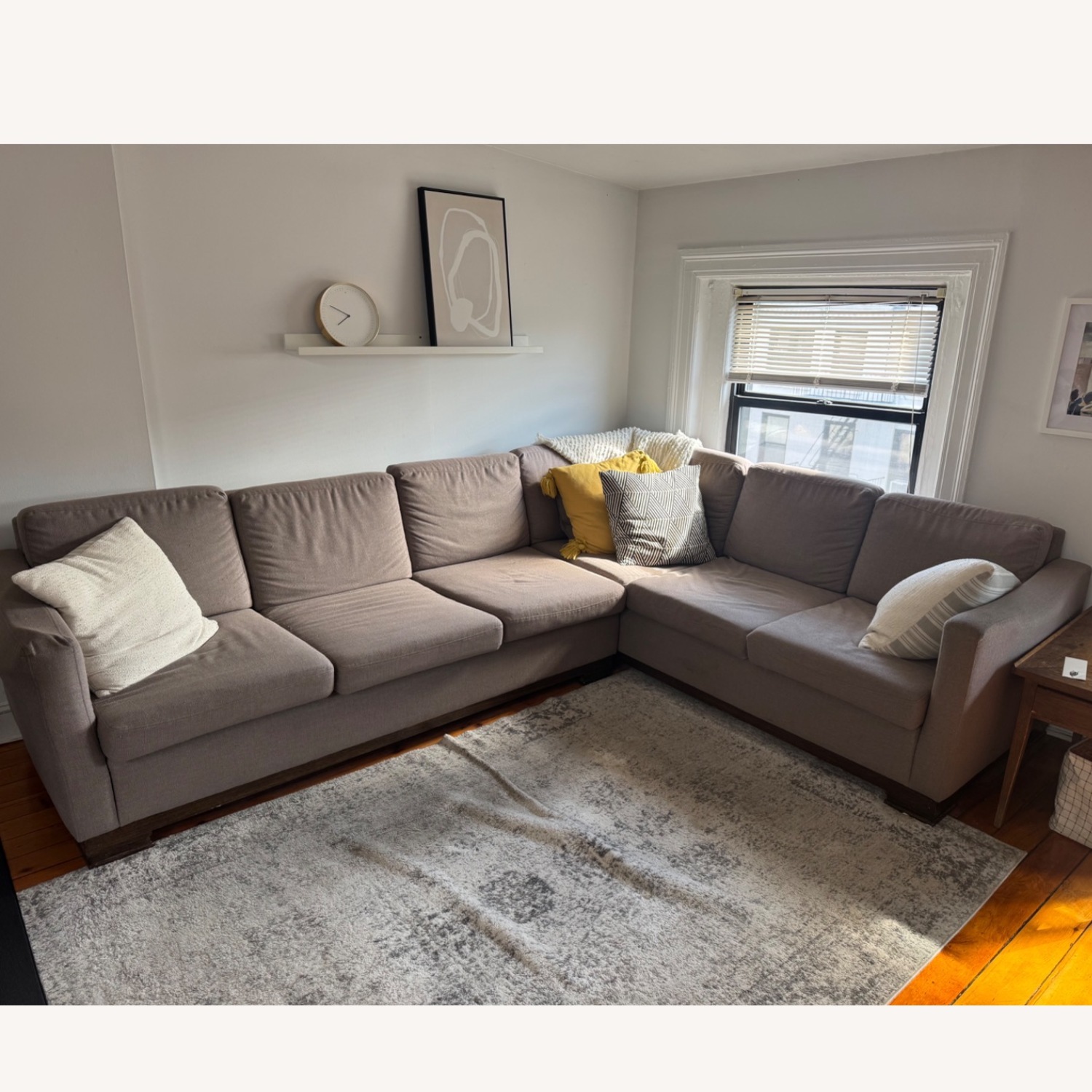 Light Brown Fabric 2 Piece Sectional - image-5