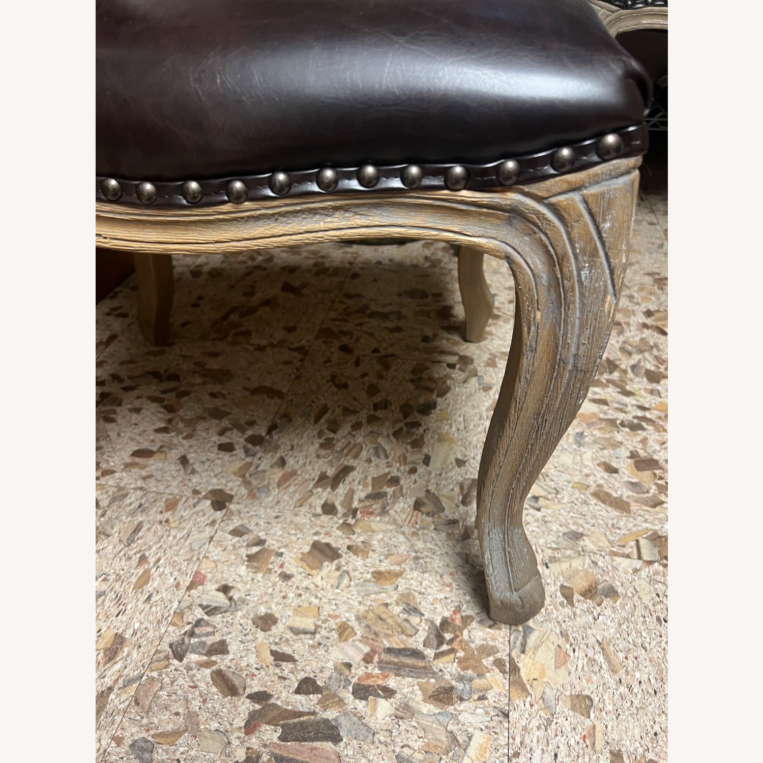 Costsco Dark Brown Leather Dining Chairs - image-4