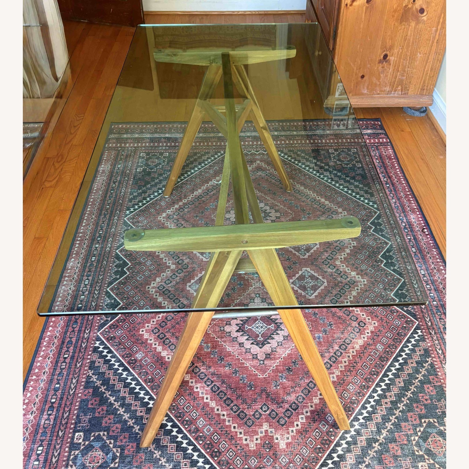 Mid-Century Tempered Glass Desk - image-2