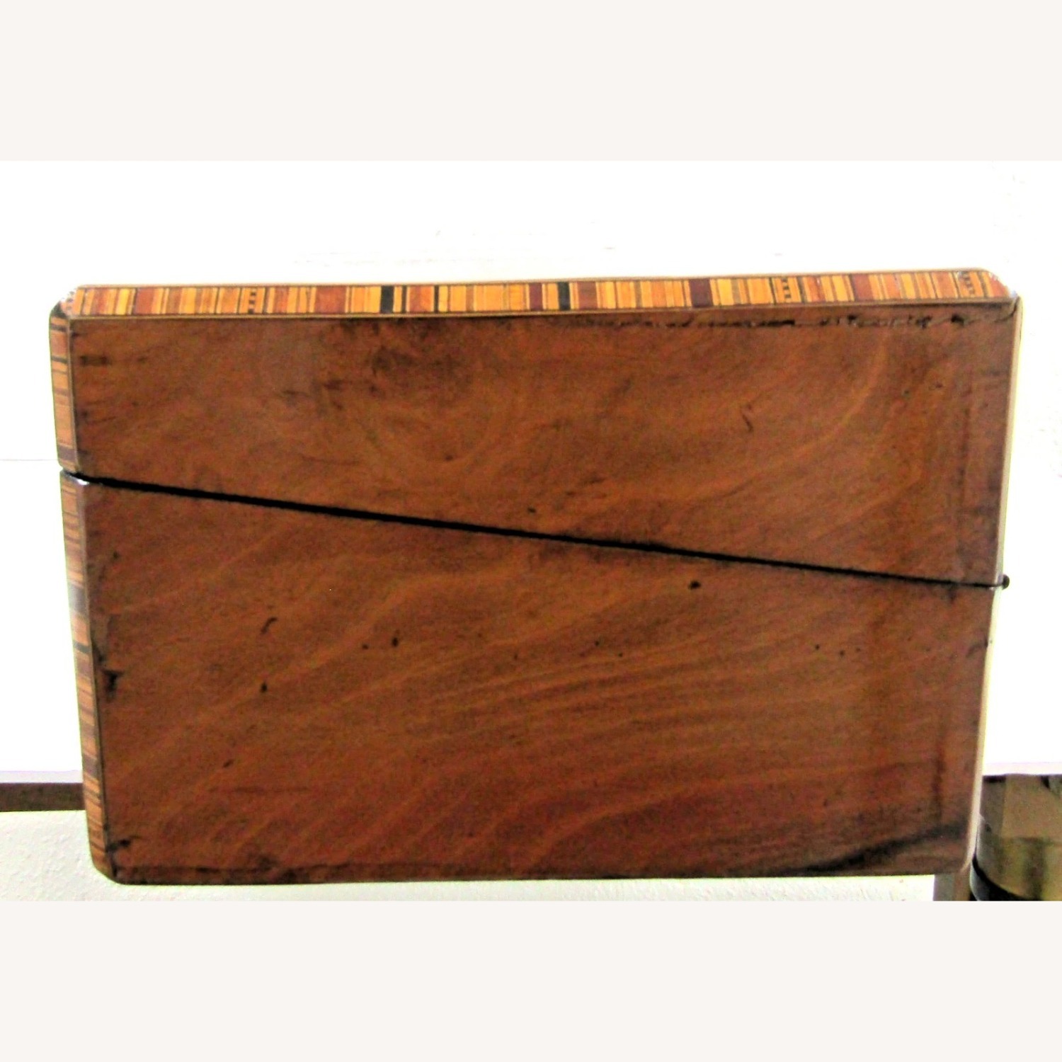 Victorian Walnut Parquetry Inlaid Writing Slope - image-16