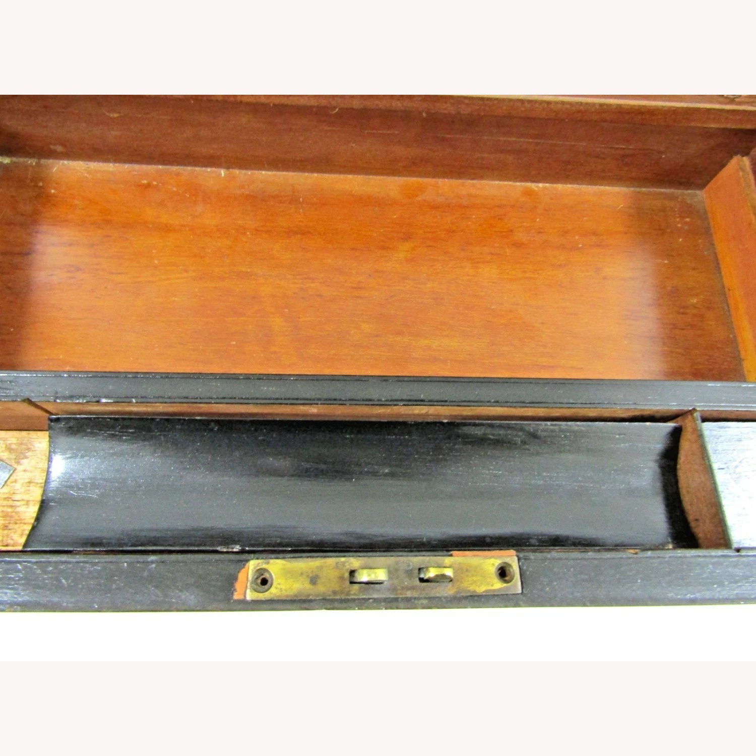 Victorian Walnut Parquetry Inlaid Writing Slope - image-11
