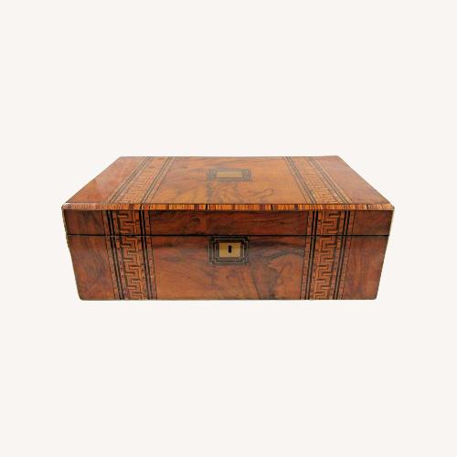 Used Victorian Walnut Parquetry Inlaid Writing Slope for sale on AptDeco