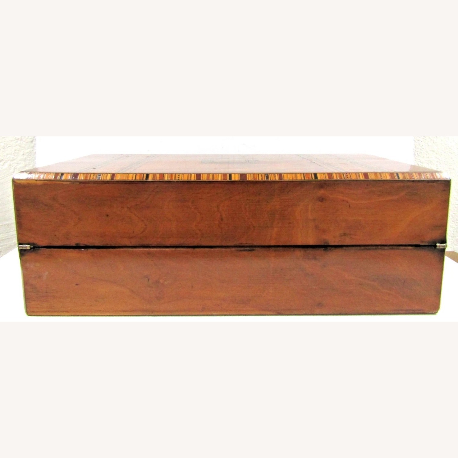Victorian Walnut Parquetry Inlaid Writing Slope - image-18
