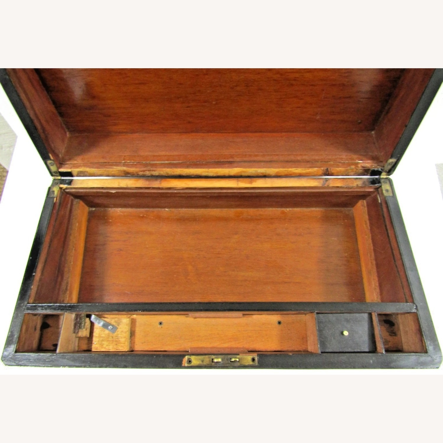 Victorian Walnut Parquetry Inlaid Writing Slope - image-5