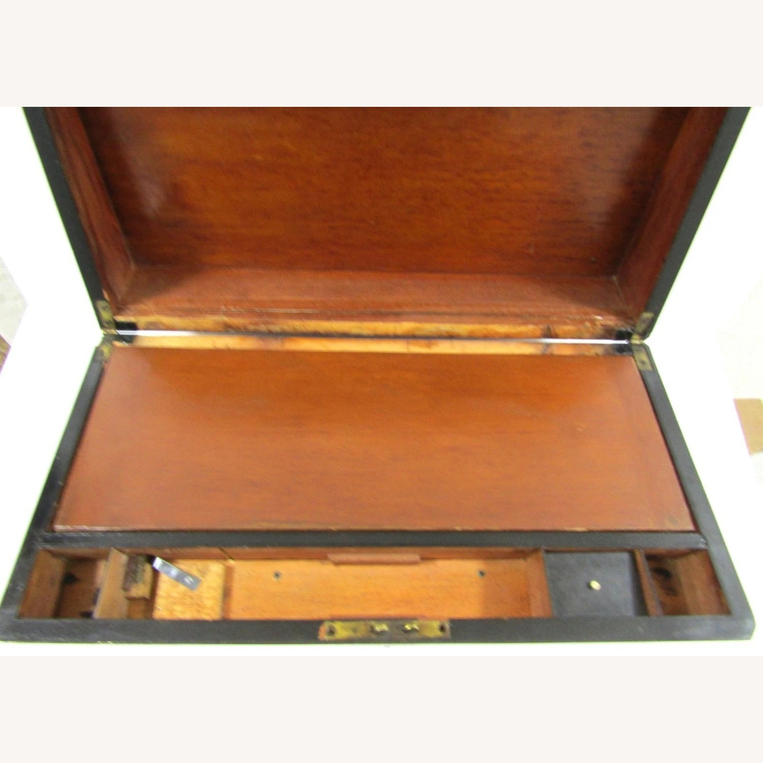 Victorian Walnut Parquetry Inlaid Writing Slope - image-6