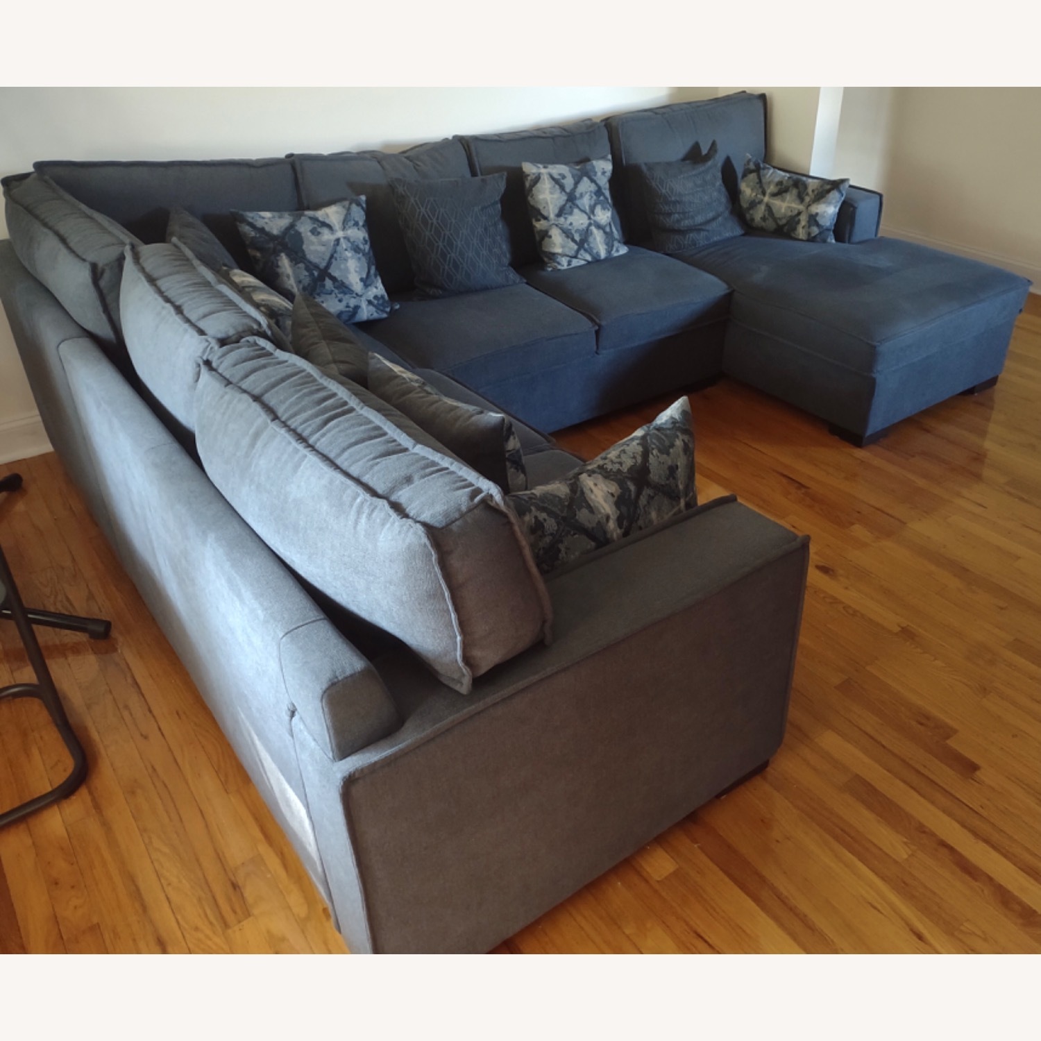 Playscape Blue 4pc Sectional Sleeper Sofa - image-2