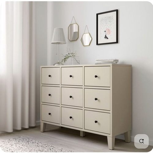 Used IKEA Bryggja Light Brown 9-drawer Wood Dresser for sale on AptDeco