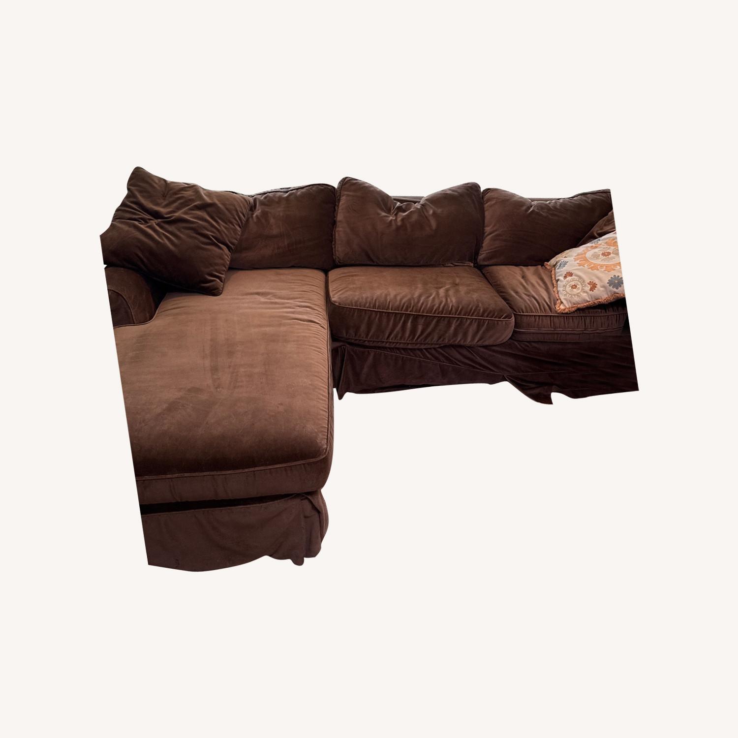 Lee Industries Dark Brown 2 Piece Sectional - image-0