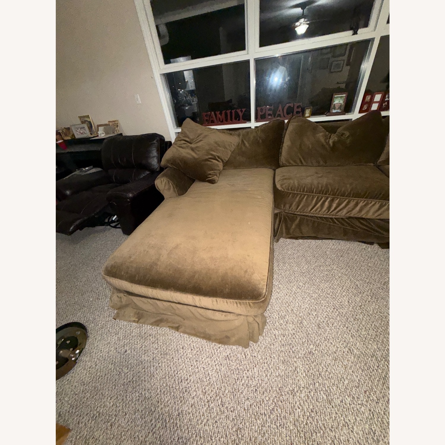 Lee Industries Dark Brown 2 Piece Sectional - image-1