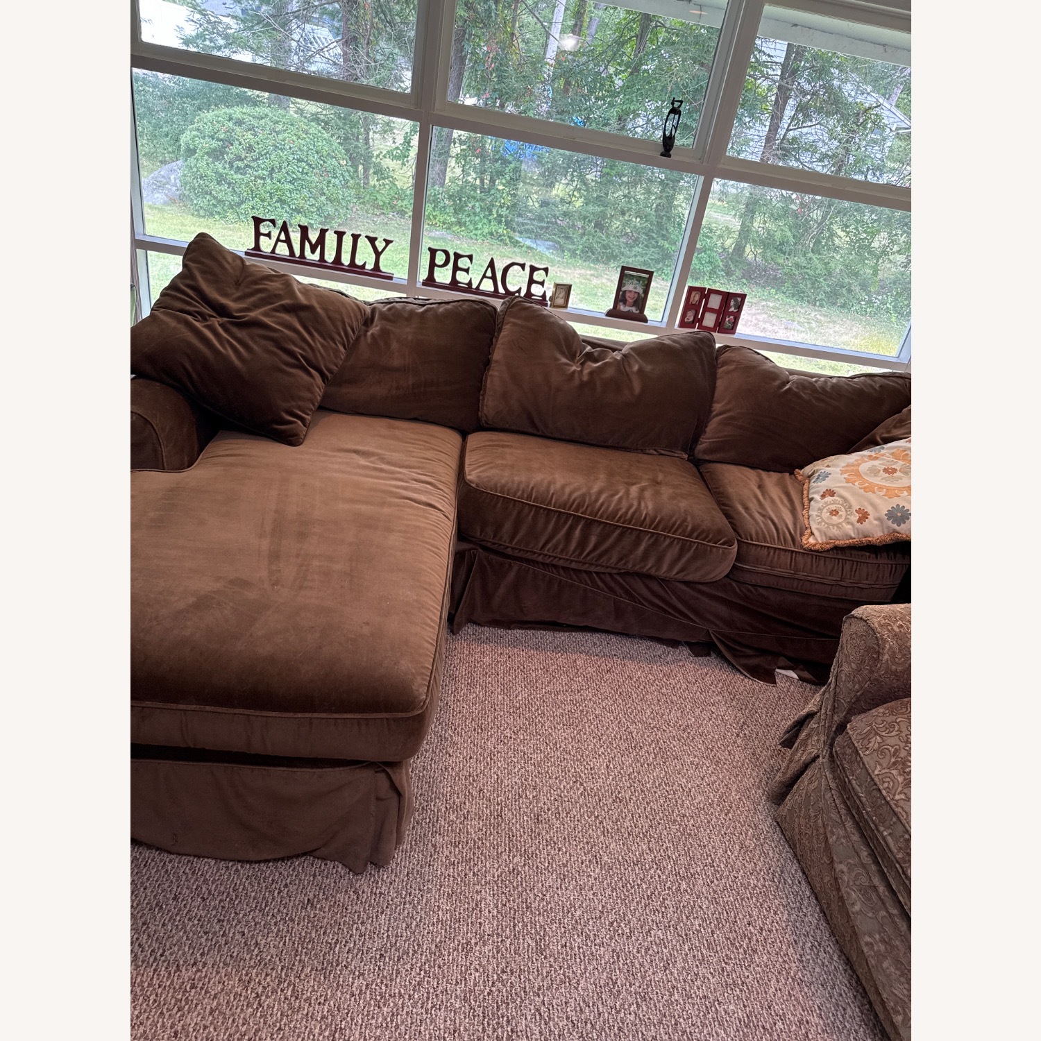 Lee Industries Dark Brown 2 Piece Sectional - image-2
