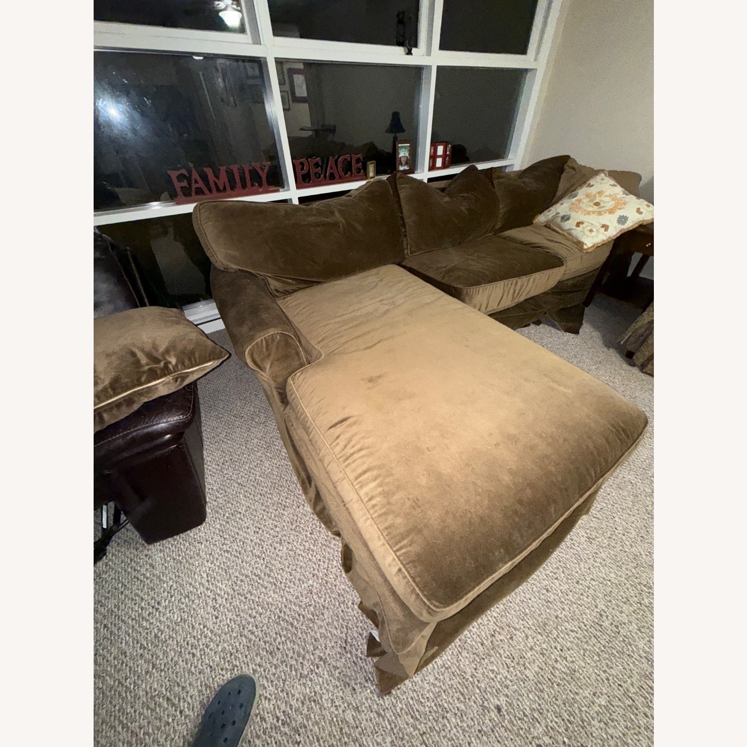 Lee Industries Dark Brown 2 Piece Sectional - image-8