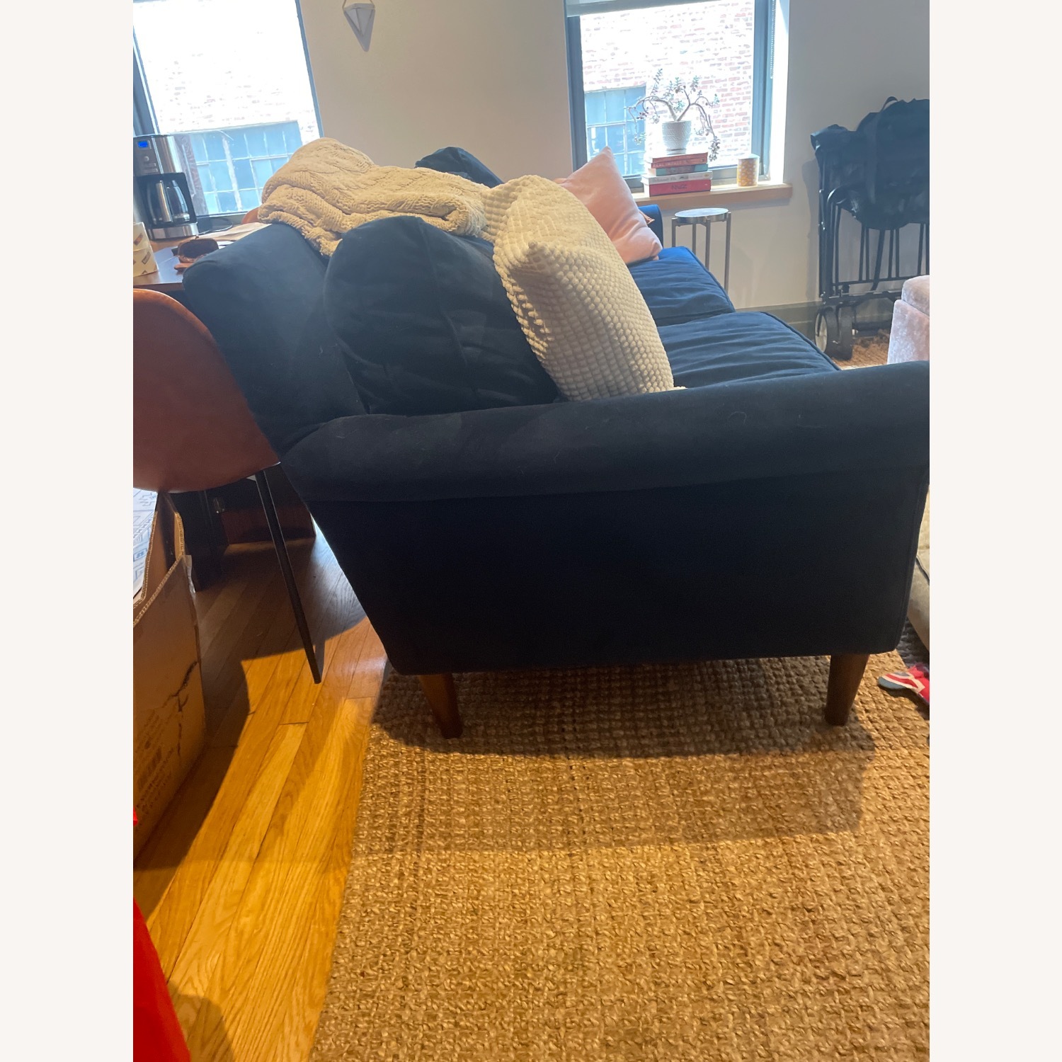 Blue Velvet 3+ Seater Sofa - image-2