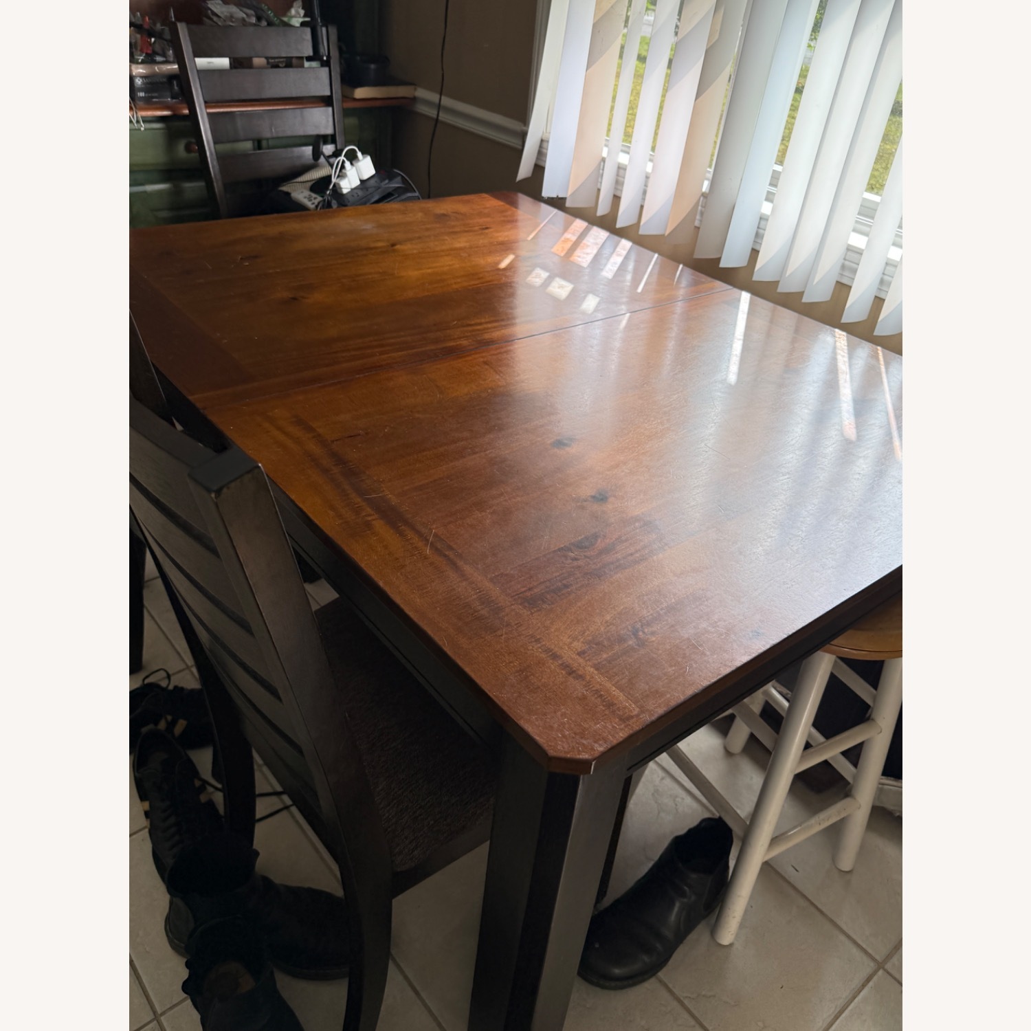 Bob's Discount Furniture Dark Brown Dining Table - image-1