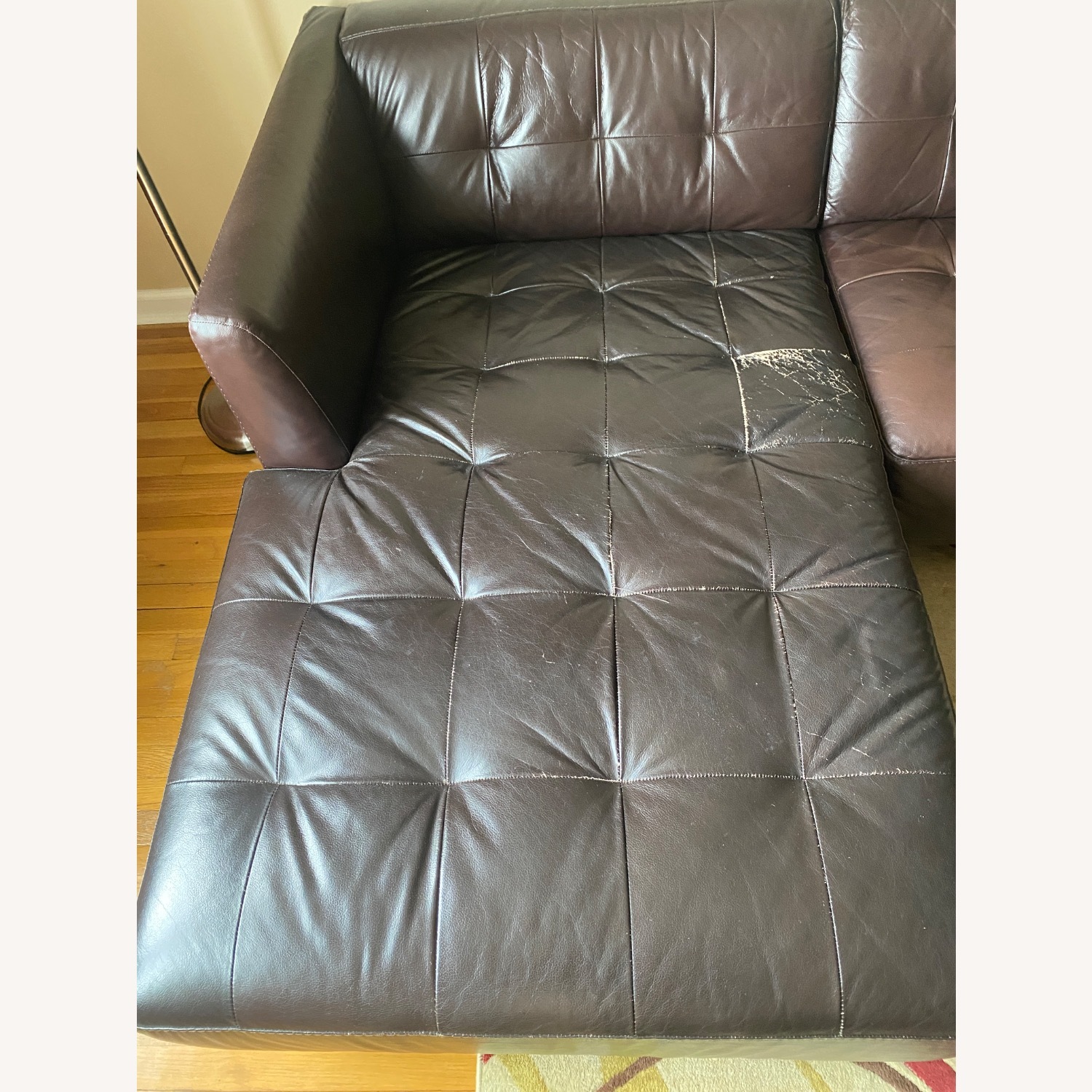 Macy's Leather 2 Piece Sectional - image-3