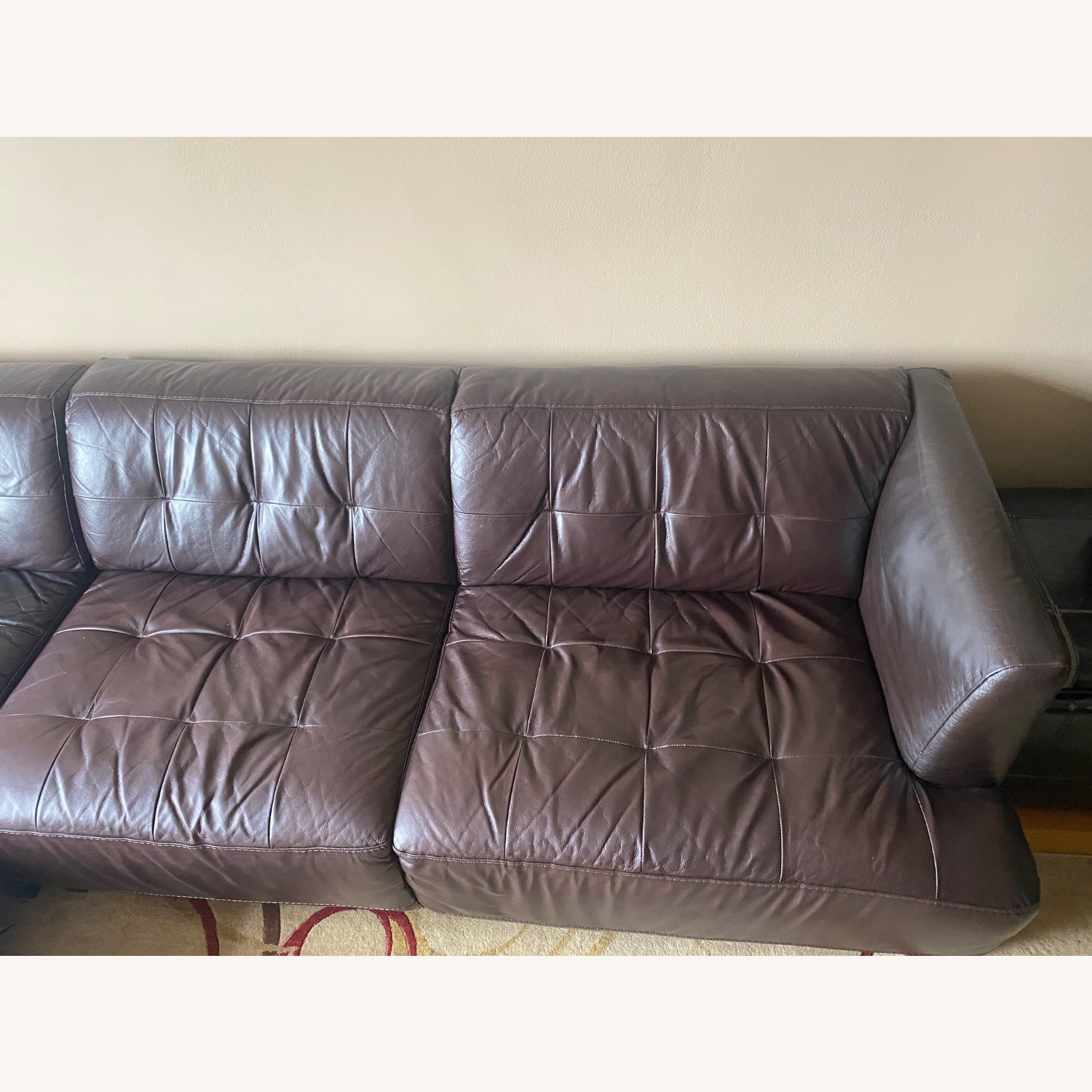Macy's Leather 2 Piece Sectional - image-4