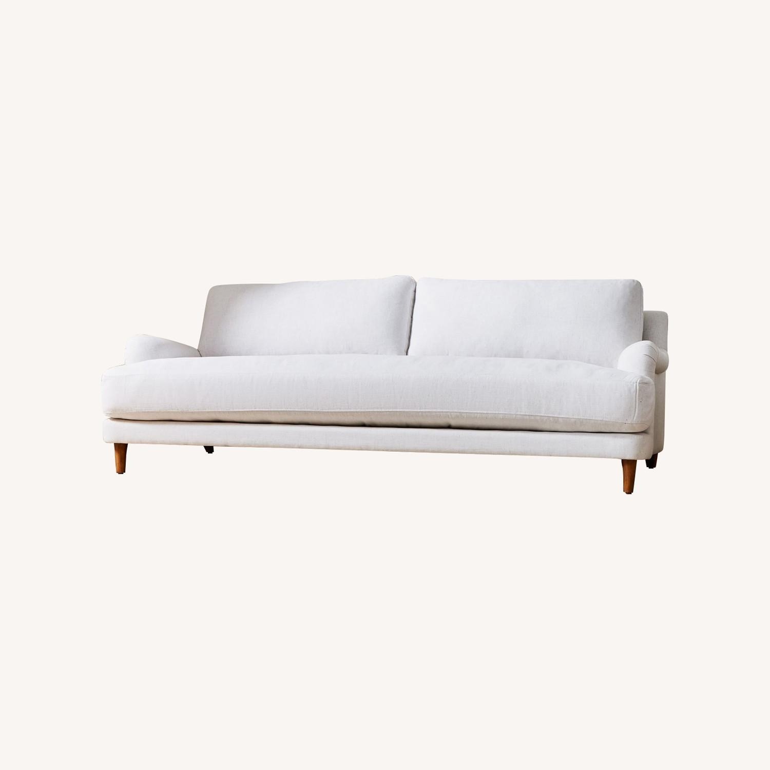 West Elm Ives White Fabric 3+ Seater Sofa - image-3
