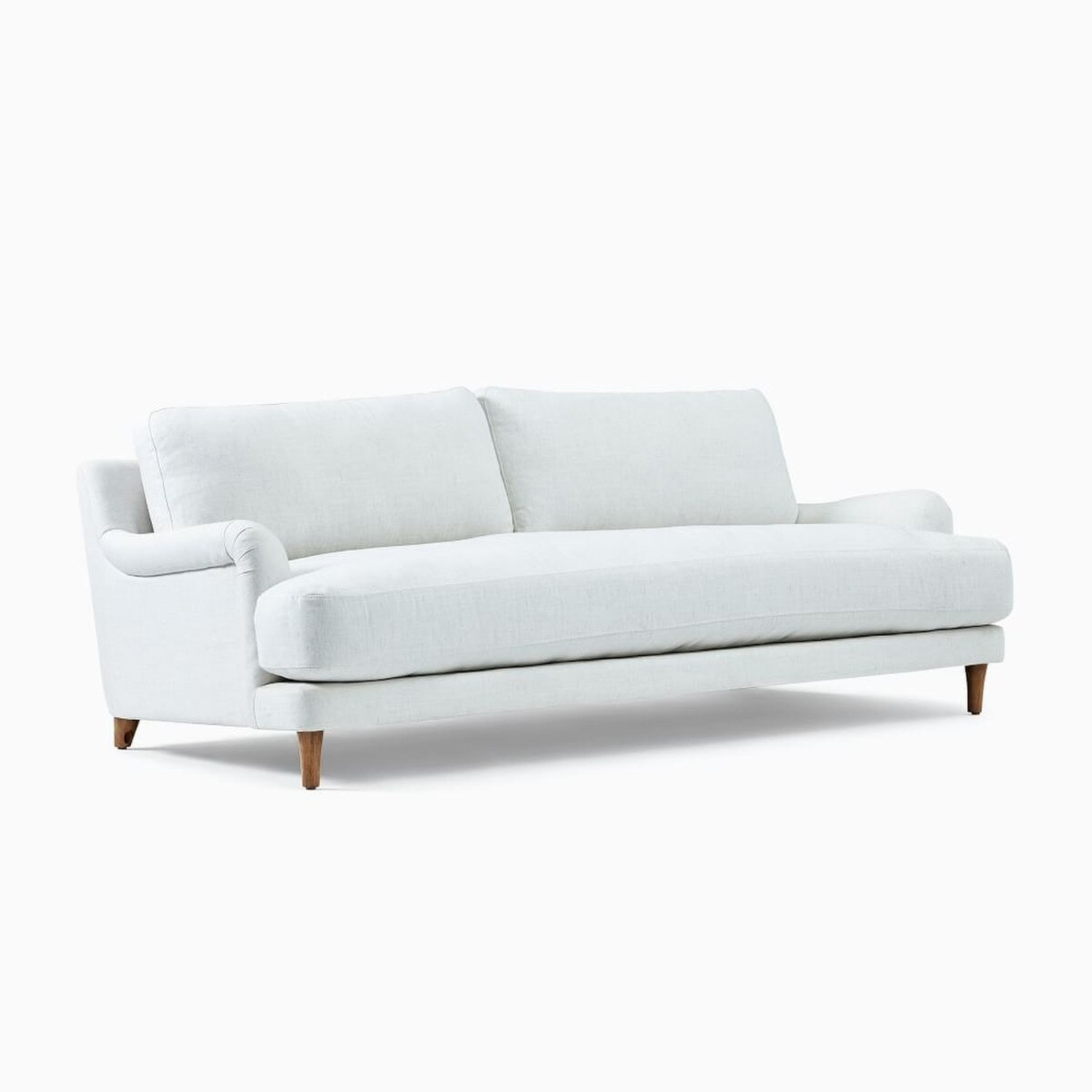 West Elm Ives White Fabric 3+ Seater Sofa - image-4
