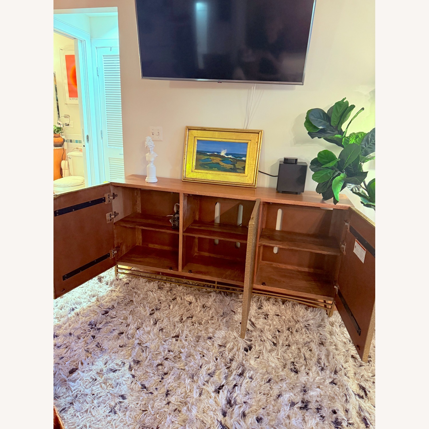 Hooker Furniture Corporation Gold Metal Sideboard - image-4