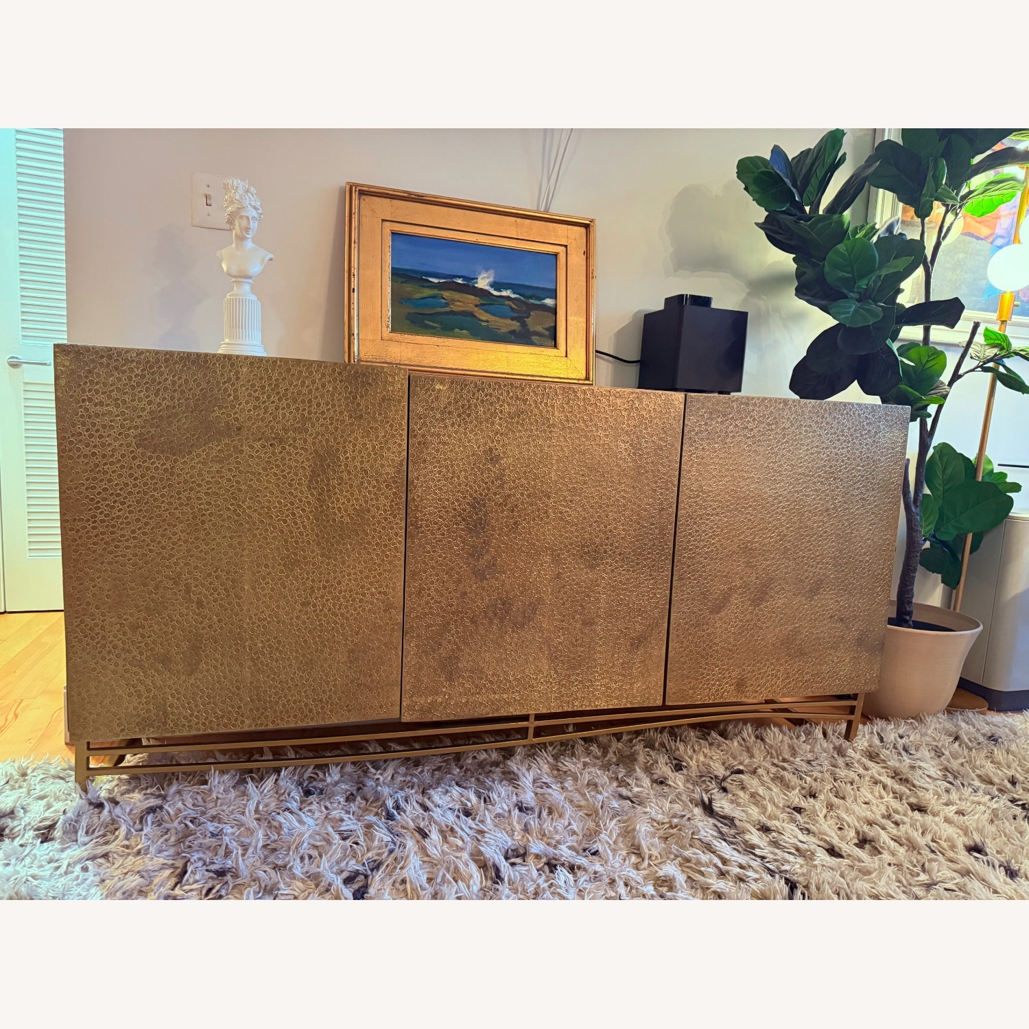 Hooker Furniture Corporation Gold Metal Sideboard - image-1