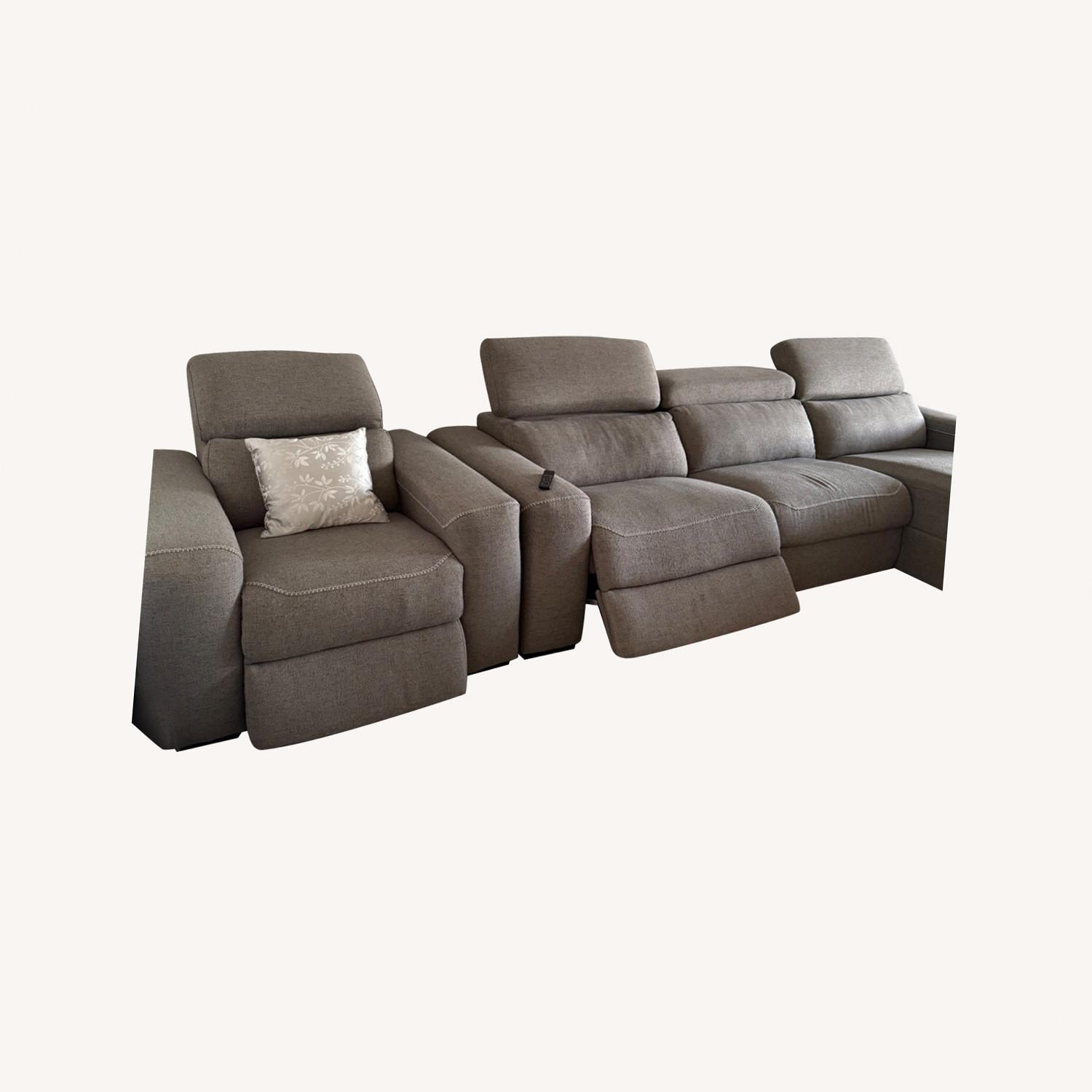 3 Piece Sofa with Recliner - image-0