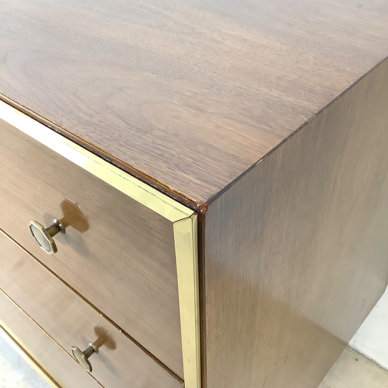 Mid-Century Six Drawer Brass Leg Dresser - image-19