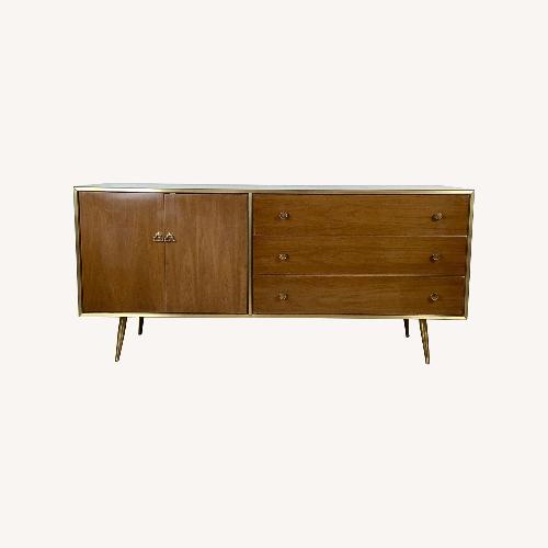 Used Mid-Century Six Drawer Brass Leg Dresser for sale on AptDeco