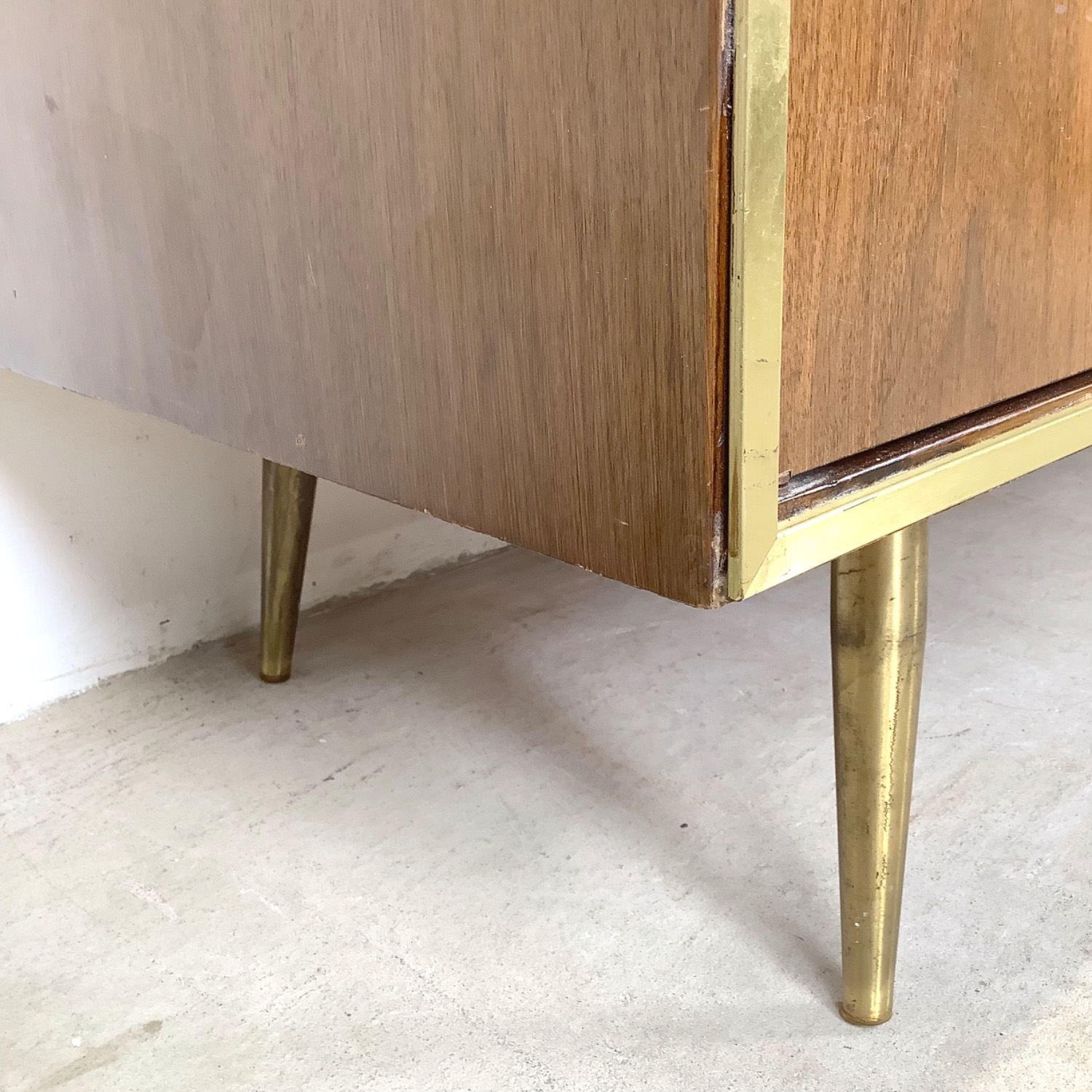 Mid-Century Six Drawer Brass Leg Dresser - image-26