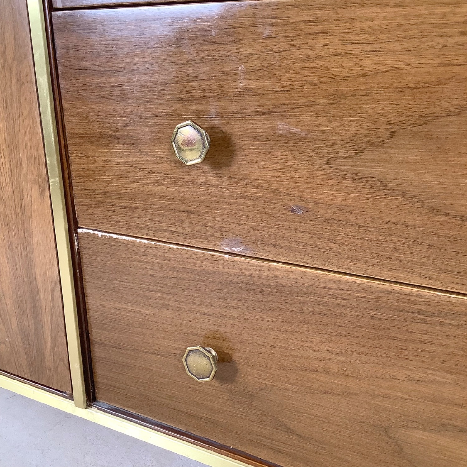 Mid-Century Six Drawer Brass Leg Dresser - image-24