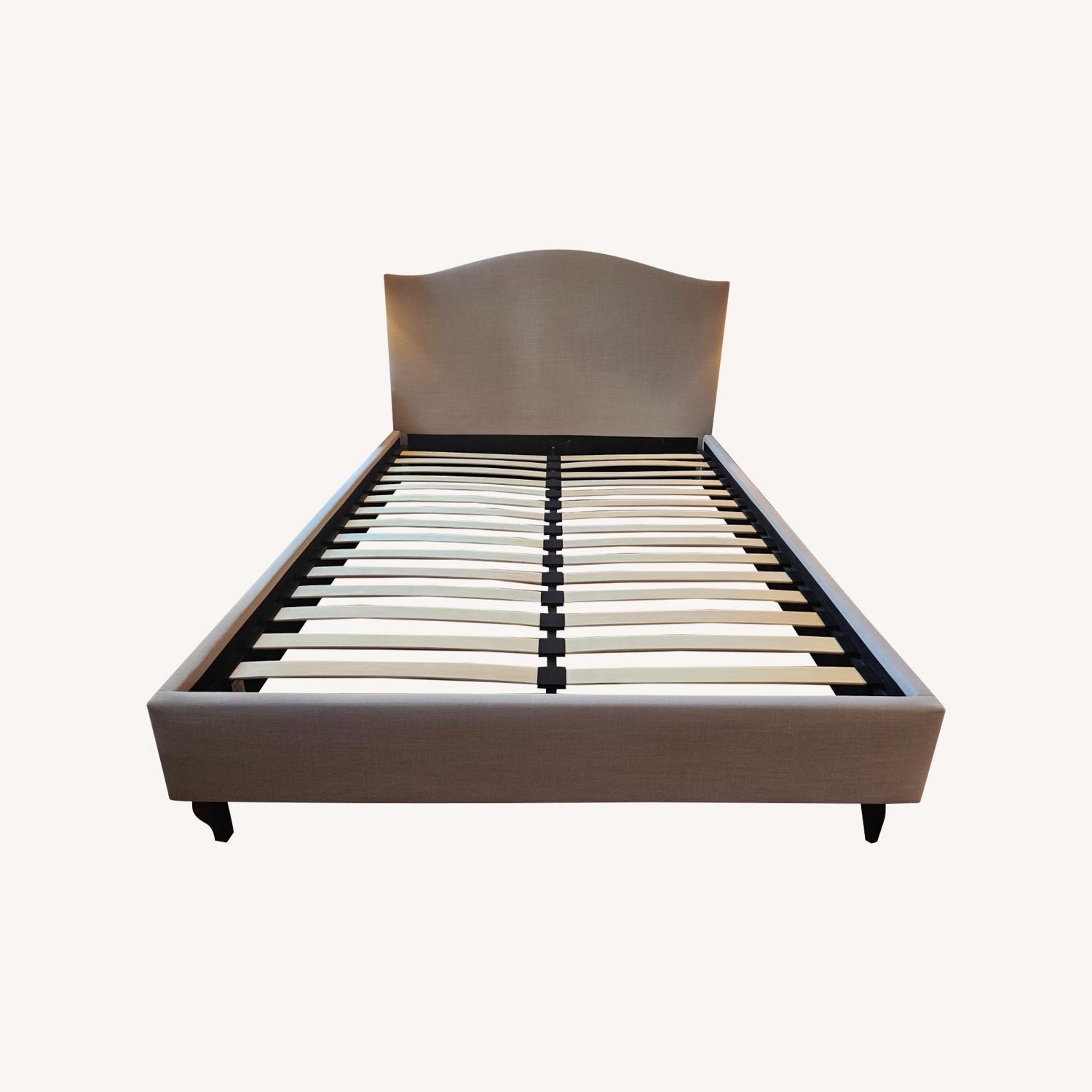 John Lewis Charlotte Light Gray Fabric Queen Bed - image-0