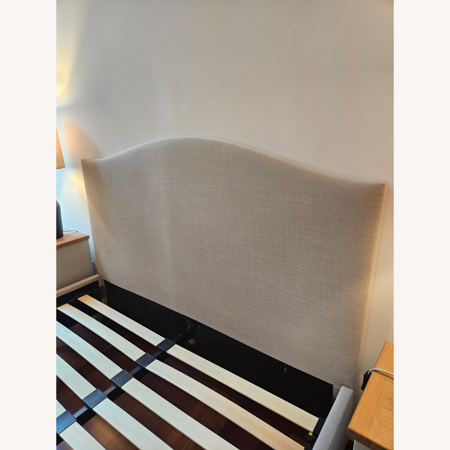 John Lewis Charlotte Light Gray Fabric Queen Bed - image-3