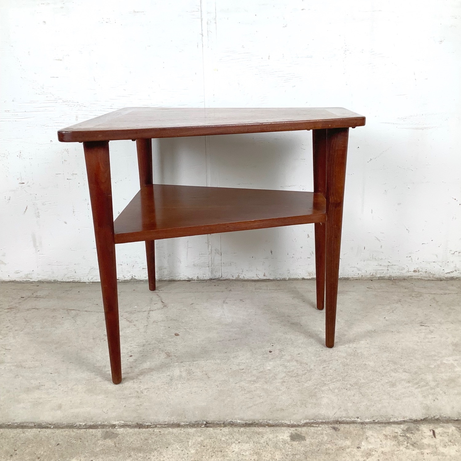 Vintage Two Tier Teak Side Table - image-9