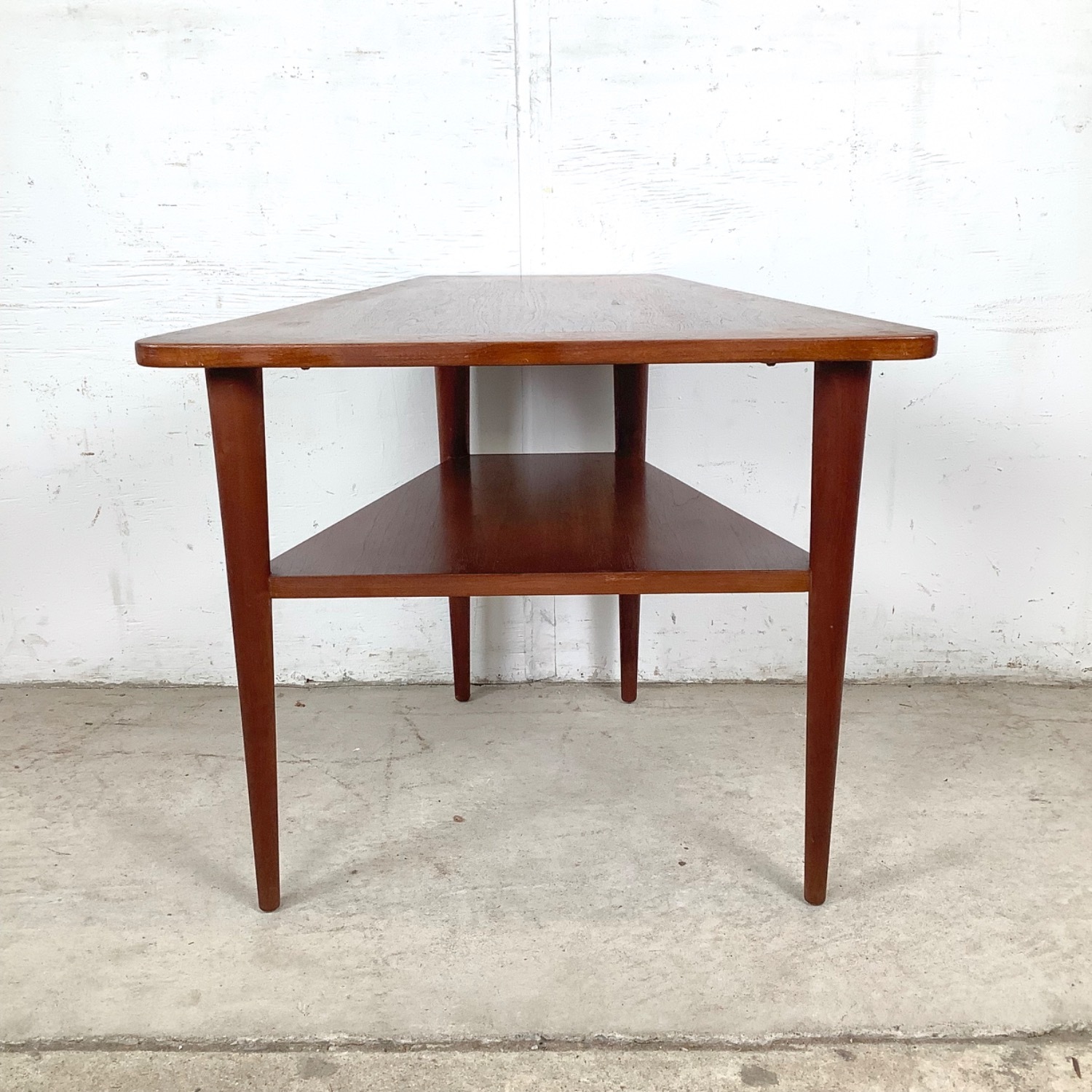 Vintage Two Tier Teak Side Table - image-8