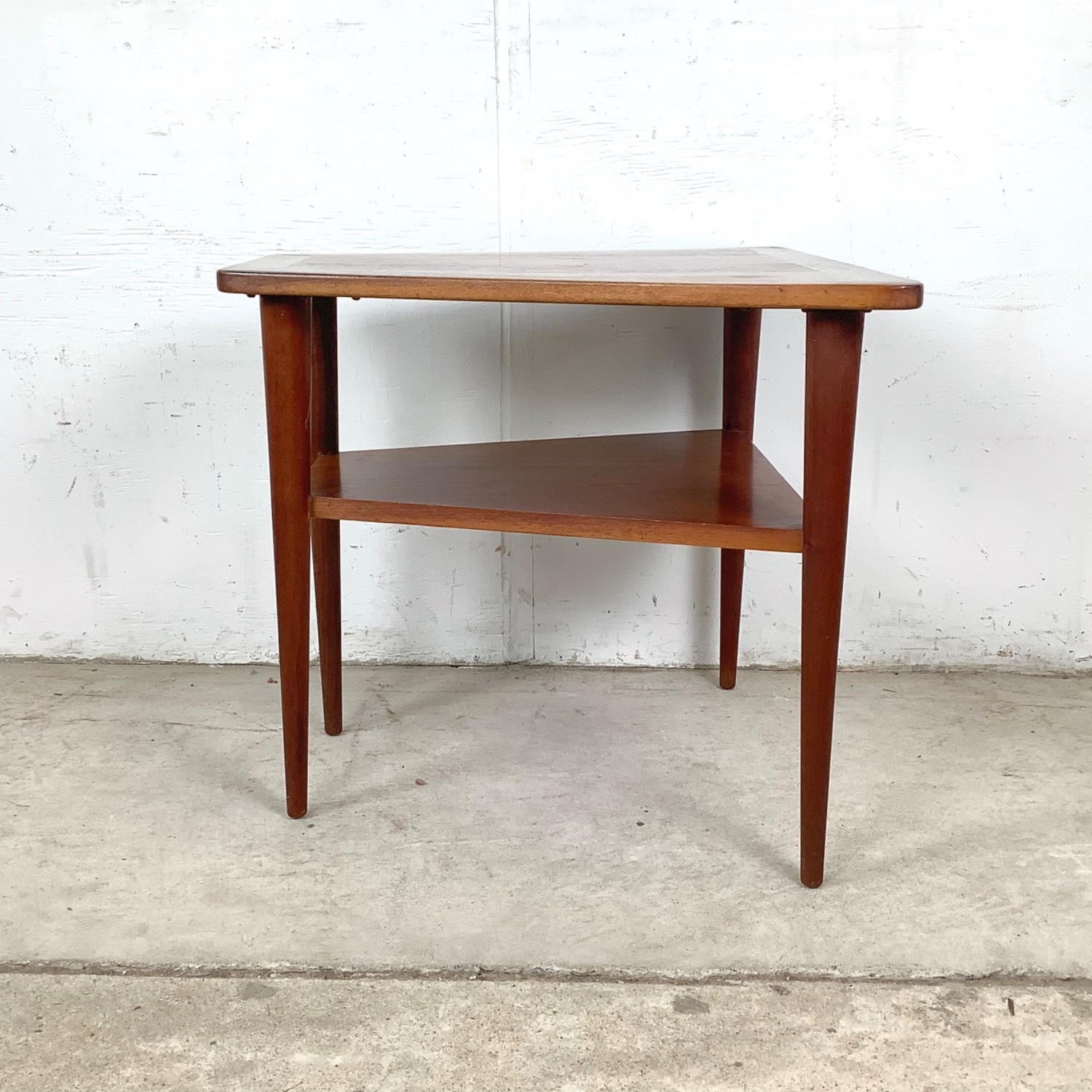 Vintage Two Tier Teak Side Table - image-7