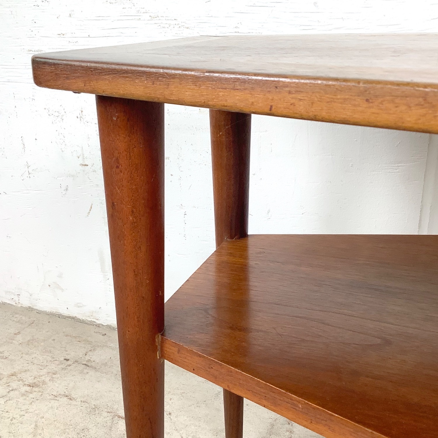 Vintage Two Tier Teak Side Table - image-14
