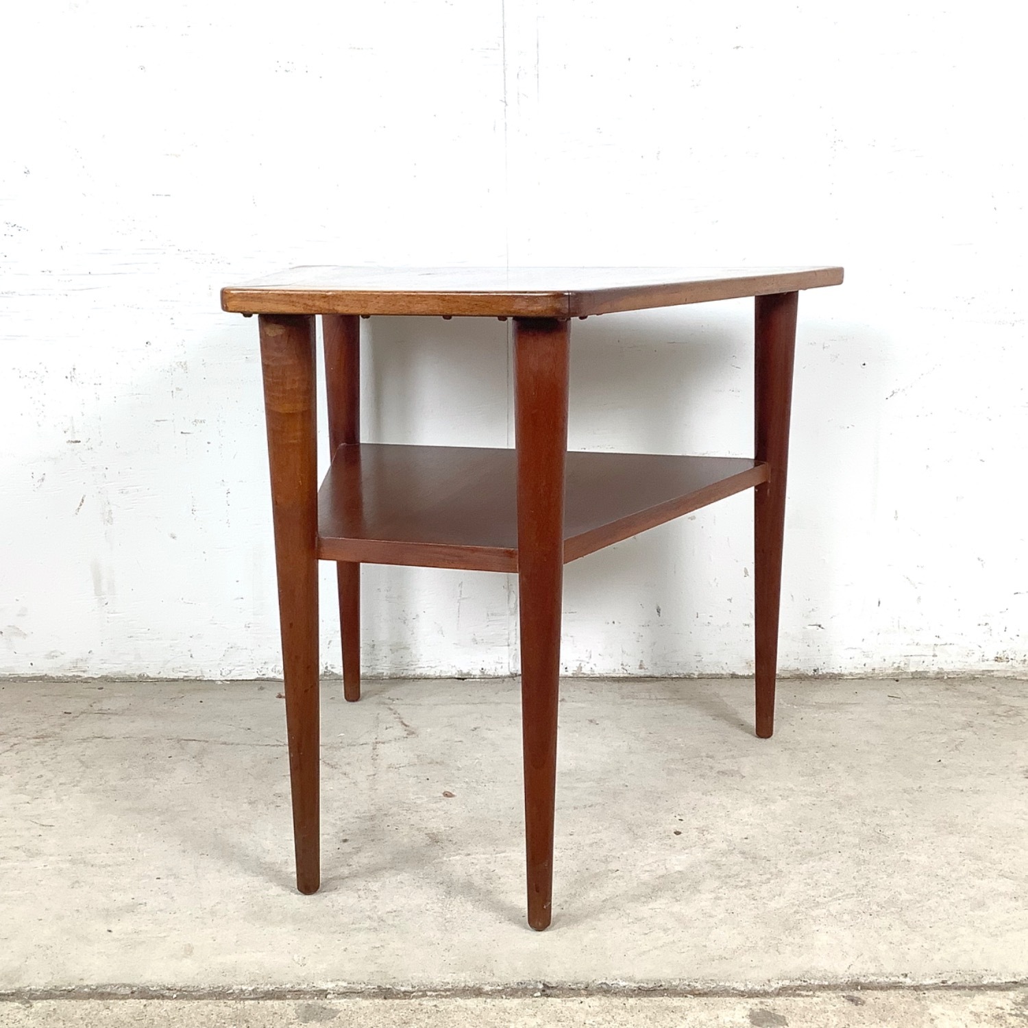 Vintage Two Tier Teak Side Table - image-6