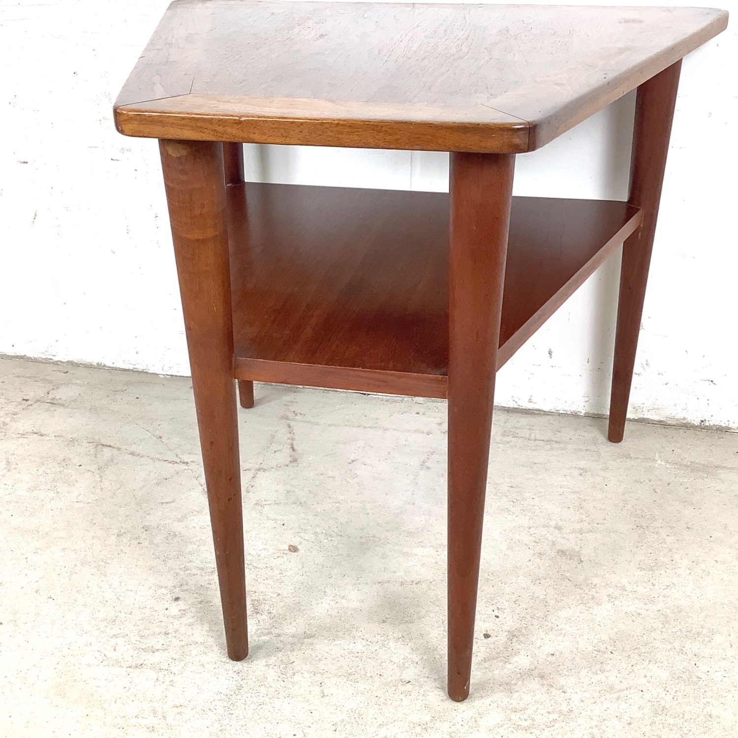 Vintage Two Tier Teak Side Table - image-4
