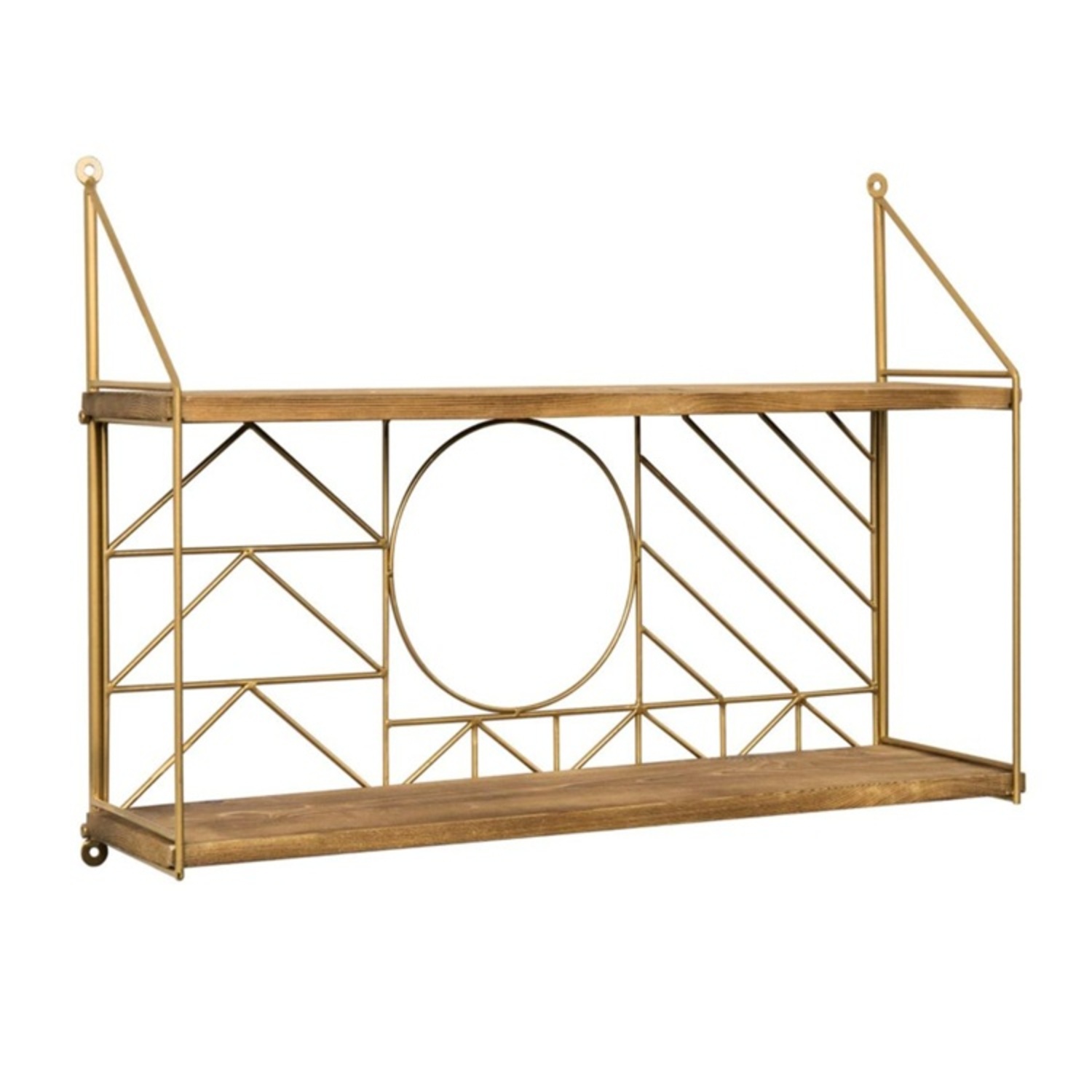 Decorative 2-Tier Wood Wall Shelf - image-4
